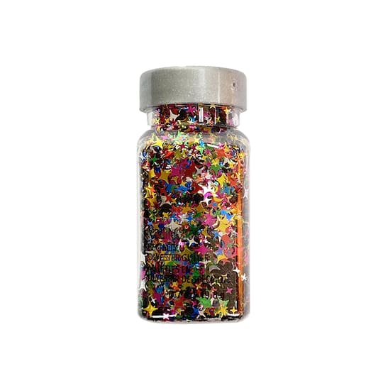 12 Pack: Multicolor Star Specialty Polyester Glitter by Recollections™
